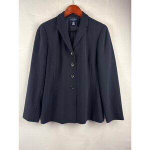 Ann Taylor Womens Black Blazer Jacket Size 6P Polyester/Rayon Blend